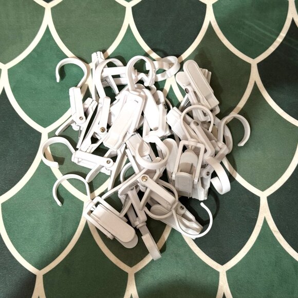 Laundry Hooks, Plastic Swivel Hanging Hanger Clothes Clips, #18 Count - Picture 6 of 14